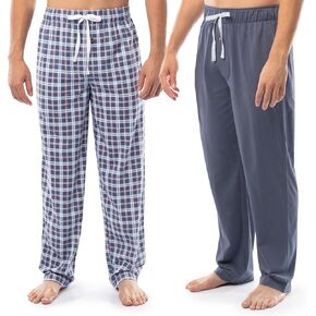 Fruit of the Loom mens 2-pack Sueded Jersey Knit Sleep Pajama Pant