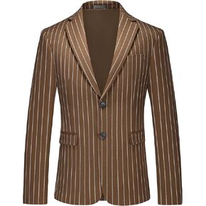 MOGU Men’s Striped Sport Coat – Slim Fit Pinstripe Blazer Suit Jacket for Men, Business Casual Dress Coat