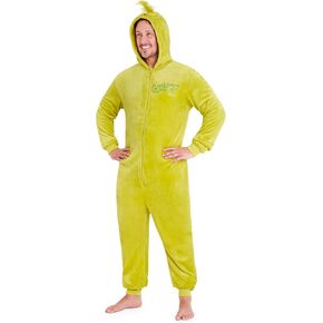 بيجامات من قطعة واحدة مع صالة مريحة من طراز Fleece Hood - هدية للرجال (أخضر ، ل)