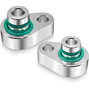 FDAC77299 Aluminum Alloy AC Blockout & Elimination Auxiliary Kit 2-Pack | Compatible with Ford Explorer/Expedition/Flex for Lincoln MKT (2010-2018) | High-Strength Silver Tone Design