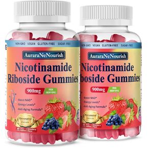 NAD ملحق Gummies خالية من السكر ، NAD NICOTINAMIDE الريبوسيد ريسفيراترول 900mg ث. Quercetin ، الكولاجين Biotin & فيتامين ، مكملات NAD Resveratrol عالية الفاعلية لمكافحة الشيخوخة ، الطاقة ، التركيز