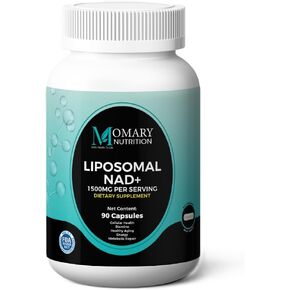 ملحق Liposomal NAD+ مع ريسفيراترول ومستخلص Knotweed الياباني ، ودعم إصلاح الطاقة الصحية للشيخوخة الصحية ، الخالية