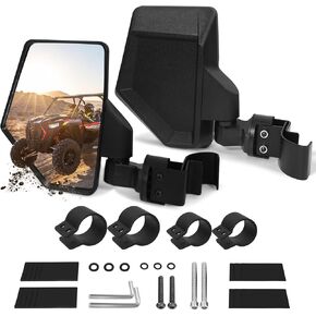 UTV side mirrors, Upgraded Large Ranger Side Mirrors Compatible with Polaris Ranger 570 900 XP 1000 2015-2024 Can Am Defender Maverick CFMOTO UFORCE Polaris RZR and More