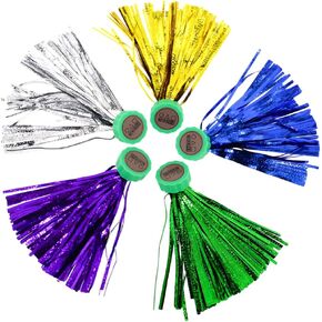 Neverold 5 Assorted Color Jegi Set (Jaegi with The Bell) for Jegichagi Korean Squid Traditional Game - Hackysack, Kickshuttlecock, Kick The jegi
