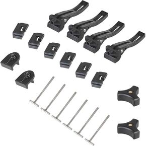 Universal Replacement and Accessories Part Kit for Hard Tri-fold & Quad-fold Truck Bed Cover Include Nut, T-Bolt and Tonneau Cover Clamp, 4X Rear Clamp