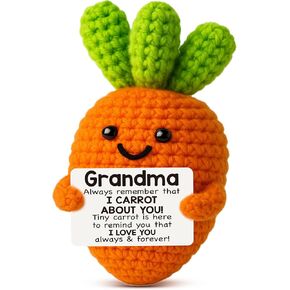 MAMAGIFTREE Mothers Day Birthday Gifts for Mom from Daughter Son Handmade Cute Carrot Plush Presents for Mother Mama Bonus Step Mom Mommy