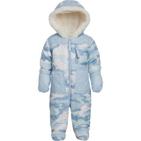 URBAN REPUBLIC Baby Boys' Pram Snowsuit - Quilted Fleece Lined Snowsuit with Gloves - Outerwear Coveralls (Sizes: 3-9M)