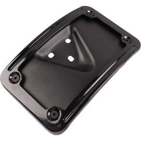 Curved Laydown License Plate Mount Bracket for Harley 3 Hole Mount, Black