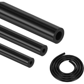 DMiotech 3Pcs Silicone Vacuum Hose Automotive,1/8" 5/32" 5/16" ID High Performance Silicone Vacuum Tubing Hose Line Kit 130PSI Max Pressure, 6.6FT Black