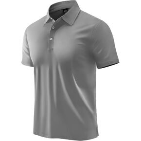MIER Polo Shirts for Men Short Sleeve Dry Fit Performance Golf Tennis Active Collared Shirts, UPF 50+ Sun Protection
