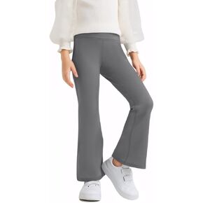 Girls Flare Pants Leggings Casual High Waisted Yoga Pants Kids Padded Bell Bottoms 5-13 Years