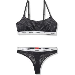 HUGO womens Lace Bralette and Thong Gift Set