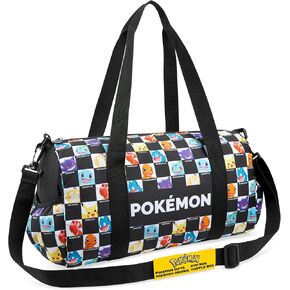 Pokemon Anime Gym Bag Kids Duffle Bag Teenagers Pikachu Travel Carry On Bag Sports Dance Bag Sleepover Overnight Athletic Football Weekender
