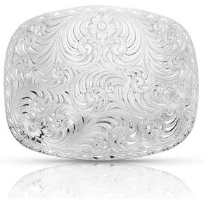 Montana Silversmiths محفورة بوكلي الحزام الغربي الكلاسيكي (Grand Cowboy)
