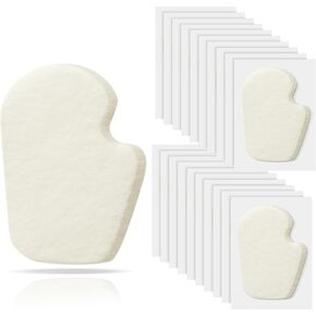 20 Pieces Dancer Pads Foot Pads for Feet Felt Dancers Callus Sesamoiditis Relief Cushion Self Adhesive Foot Cushion of Feet Pain Relief 1/4" Thick Forefoot for Men Women Dancing(Right Style)