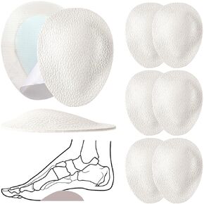 4 Pairs Metatarsal Pads for Women Men Leather Metatarsal Arch Support Ball of Foot Cushions Pain Relief for Metatarsalgia 1/3 Inch Thick Foot Pads(Black)