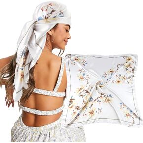 Silk Like Head Scarf for Women, Silk Hair Wrap for Sleeping, Women's Scarves & Wraps, 35in x 35in Bandanas for Women