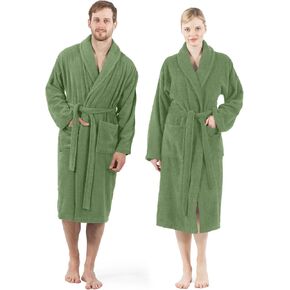 DAN RIVER Premium Cotton Terry Robes for Women and Men, Ultra Soft bathrobe with Adjustable Waist Belt and Pockets Pack of 1