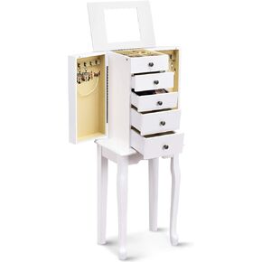 Giantex Jewelry Cabinet Armoire Box Storage Chest Necklace Stand Organizer