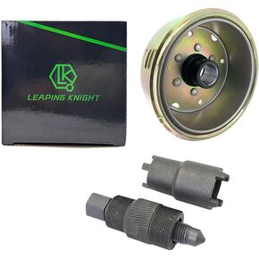 GY6 50cc Magneto Rotor Flywheel 8 Coil for GY6 49cc 50cc 139QMB 139QMA Scooter Moped ATV Go-Kart Engine,High Performance Magneto Roller Flywheels with Magneto Flywheel Puller & Clutch Lock Tool