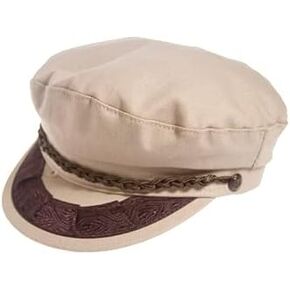 Aegean Authentic Greek Fisherman's Cap - Cotton - Khaki - 6 7/8 - (21 5/8 Inches - 55 cm)