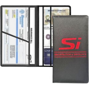 حامل السيارات وتأمين ملاءمة لمنظم سيارة Honda Civic Si Glove Box مع الإغلاق المغناطيسي ورخصة القيادة والبطاقات (SI) ، ZJJ2406