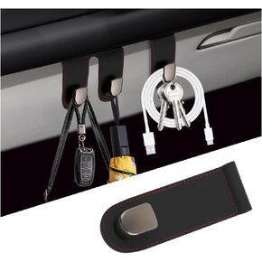 Leather Glove Box Organizer for Car Purse Hanger,Glove Compartment Hooks Provide Car Hooks for Purses and Bags,Stylish Purse Hanger for Car,Suvs,Trucks (Double Hook) in Kuwait