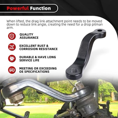 Drop Pitman Arm 6618 يناسب لعام 2007-2018 Jeep Wrangler JK | 2.5-6 "توجيه السلطة in Kuwait