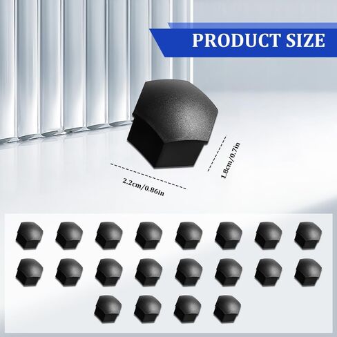 20PCS Lug Nut Covers, Car Wheel Nut Caps, 17mm Hexagonal Nut Covers with Removal Tool, Car Decoration Eexterior Wheel Nut Screw Bolt Protection Covers Universal for Most Cars (Red) in Kuwait