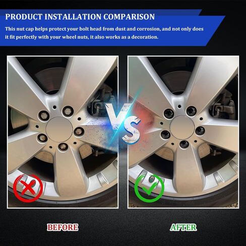 20PCS Lug Nut Covers, Car Wheel Nut Caps, 17mm Hexagonal Nut Covers with Removal Tool, Car Decoration Eexterior Wheel Nut Screw Bolt Protection Covers Universal for Most Cars (Red) in Kuwait