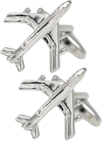 Airplane Cufflinks Men Gift Aviation Fan Plane Cuff links In Box in Kuwait