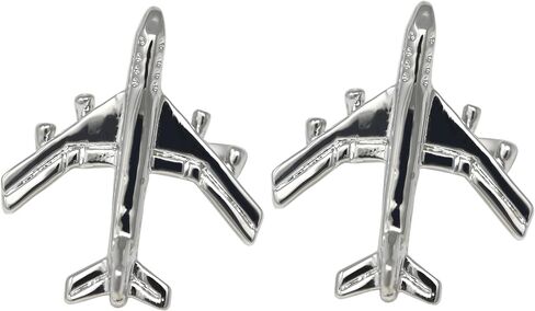 Airplane Cufflinks Men Gift Aviation Fan Plane Cuff links In Box in Kuwait