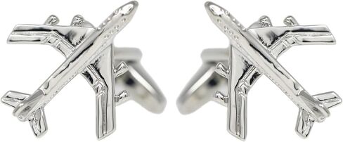 Airplane Cufflinks Men Gift Aviation Fan Plane Cuff links In Box in Kuwait