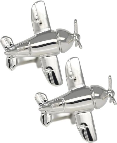 Airplane Cufflinks Men Gift Aviation Fan Plane Cuff links In Box in Kuwait