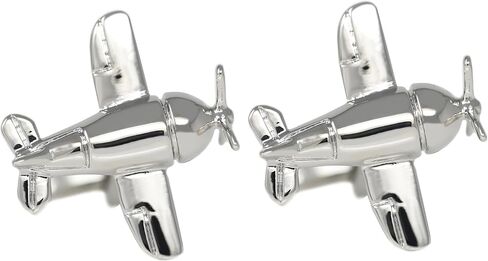 Airplane Cufflinks Men Gift Aviation Fan Plane Cuff links In Box in Kuwait