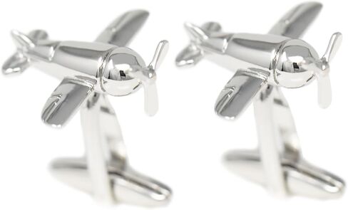 Airplane Cufflinks Men Gift Aviation Fan Plane Cuff links In Box in Kuwait