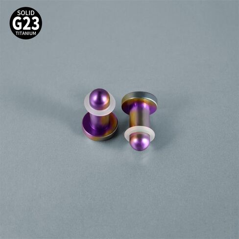PAIR G23 Solid Titanium Cylinder Stretching Kit Rainbow Color Ear Taper Gauges Expander Stretcher Ear Taper Body Piercing Jewelry 1.6mm-10mm in Saudi Arabia