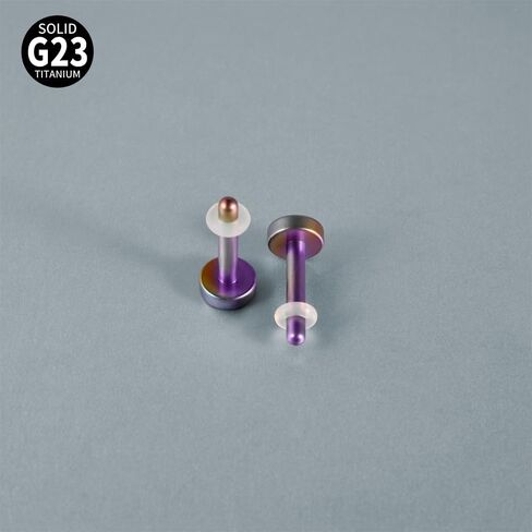PAIR G23 Solid Titanium Cylinder Stretching Kit Rainbow Color Ear Taper Gauges Expander Stretcher Ear Taper Body Piercing Jewelry 1.6mm-10mm in Saudi Arabia