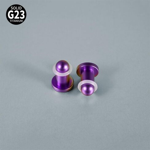 PAIR G23 Solid Titanium Cylinder Stretching Kit Rainbow Color Ear Taper Gauges Expander Stretcher Ear Taper Body Piercing Jewelry 1.6mm-10mm in Saudi Arabia