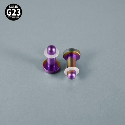 PAIR G23 Solid Titanium Cylinder Stretching Kit Rainbow Color Ear Taper Gauges Expander Stretcher Ear Taper Body Piercing Jewelry 1.6mm-10mm in Saudi Arabia