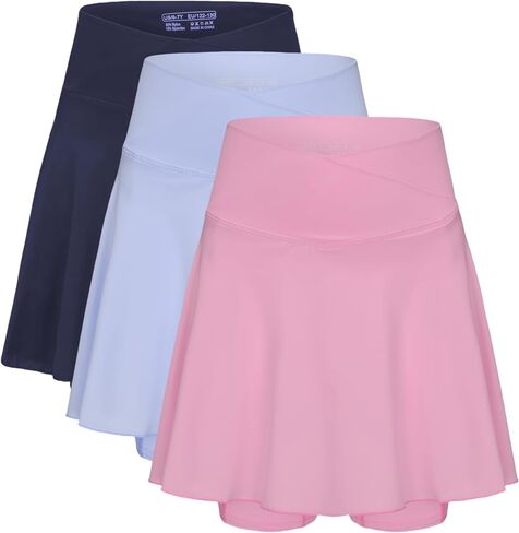 Girls' 2-in-1 Flowy Butterfly Shorts with Pockets - Athletic Dance & Running Shorts for Ages 5-11 in Saudi Arabia