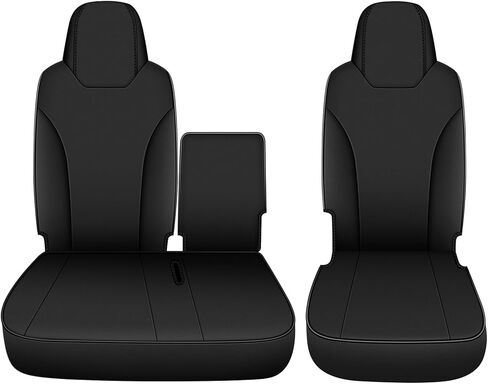 Custom Fit Seat Covers for Isuzu NPR: 2006-2019 2020 2021 2022 2023 2024 Leather Car Seat Covers Full Set Black in Kuwait