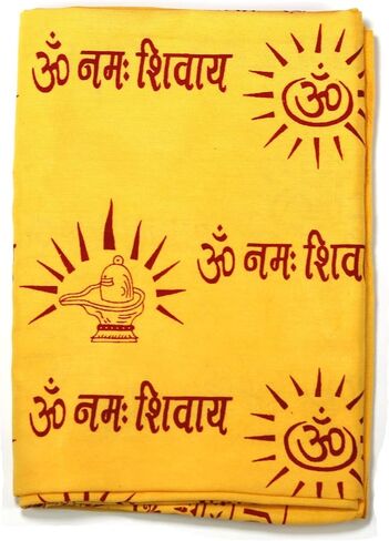ASHIRWAD Rayon Cotton Mix Large Om Aum Scarf Shawl Wrap Light Weight Soft Viscose Hand Printed Boho Bohemian Yoga Prayer in Kuwait
