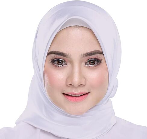 35"Large Pure Color Square Satin Head Scarf-Hair Scarf Like Silk Scarf Square Scarf Bandanas for Women in Saudi Arabia