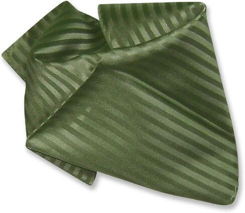 Vesuvio Napoli Men's Dress Vest & BOWTie OLIVE GREEN Color Vertical Striped Design Set in Kuwait