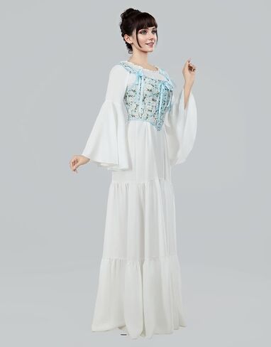 Renaissance Corset Tops for Women Cute Medieval Floral Overbust Boned Bustier Bodice in Saudi Arabia