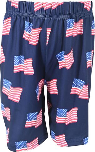 Unique Baby Boys Lightning 4th of July Patriotic Shorts Outfit (7, BluTnk) in Saudi Arabia