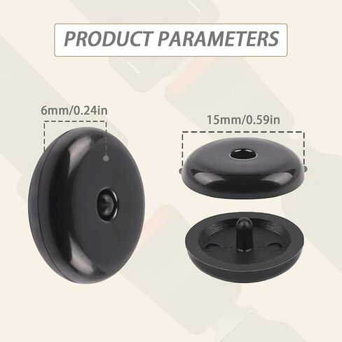 5 Sets Universal Seatbelt Stopper Kit, Snap-on Seat Belt Button Stopper Plastic Seatbelt Buckle Stopper Button Prevent Seatbelt Clip from Sliding Down No Welding Required(Black) in Saudi Arabia