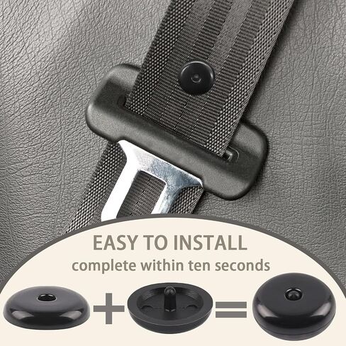5 Sets Universal Seatbelt Stopper Kit, Snap-on Seat Belt Button Stopper Plastic Seatbelt Buckle Stopper Button Prevent Seatbelt Clip from Sliding Down No Welding Required(Black) in Saudi Arabia
