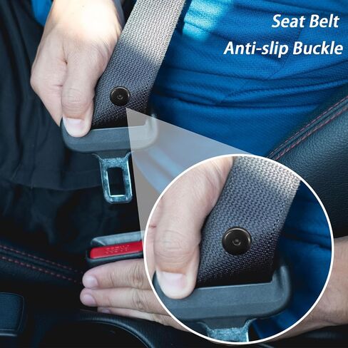 5 Sets Universal Seatbelt Stopper Kit, Snap-on Seat Belt Button Stopper Plastic Seatbelt Buckle Stopper Button Prevent Seatbelt Clip from Sliding Down No Welding Required(Black) in Saudi Arabia